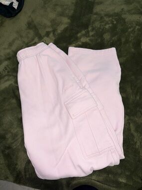Aritzia Light Pink Cargo Sweatpants